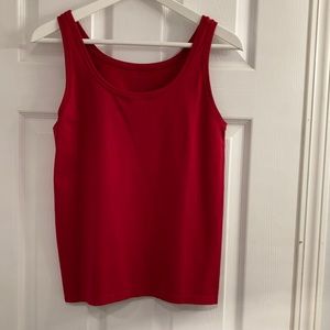 EUC WHBM Red Sleeveless Scoop Neck Tank-SZ LARGE